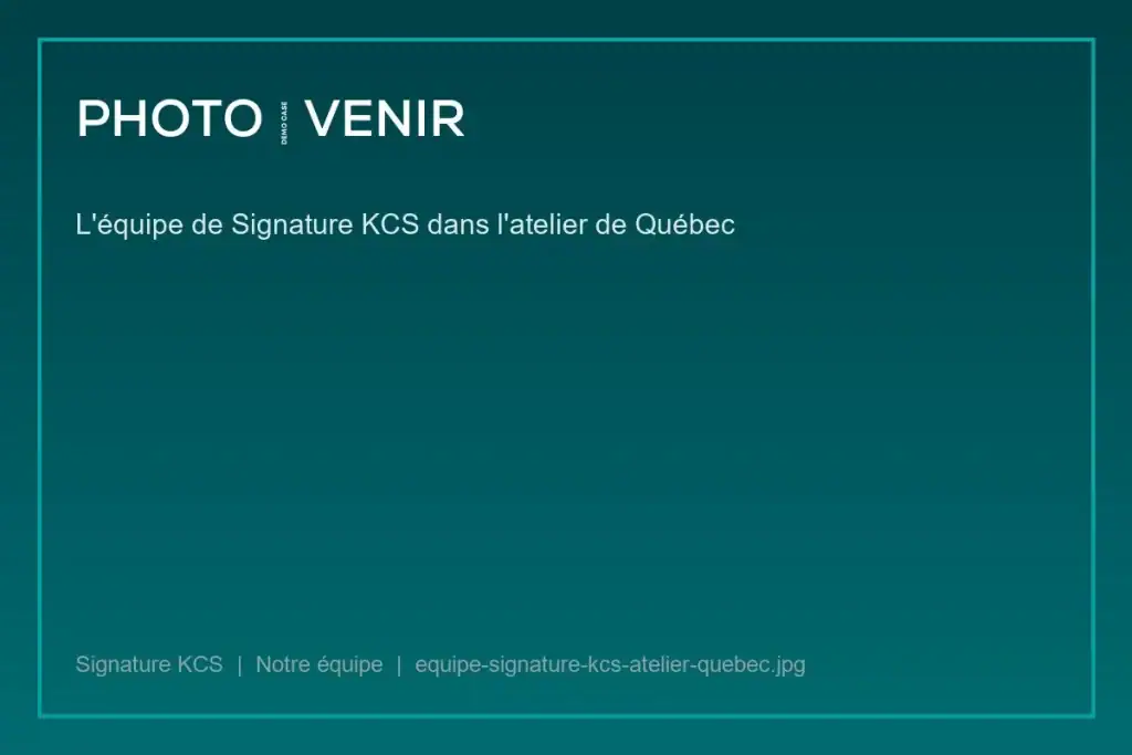 L'équipe de Signature KCS dans l'atelier de Québec